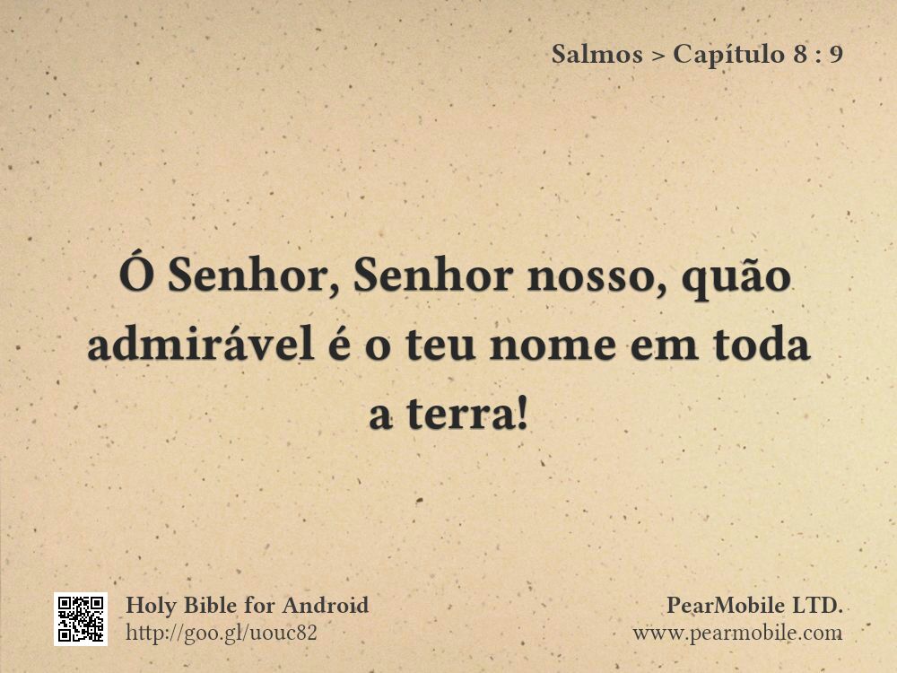 Salmos, Capítulo 8:9